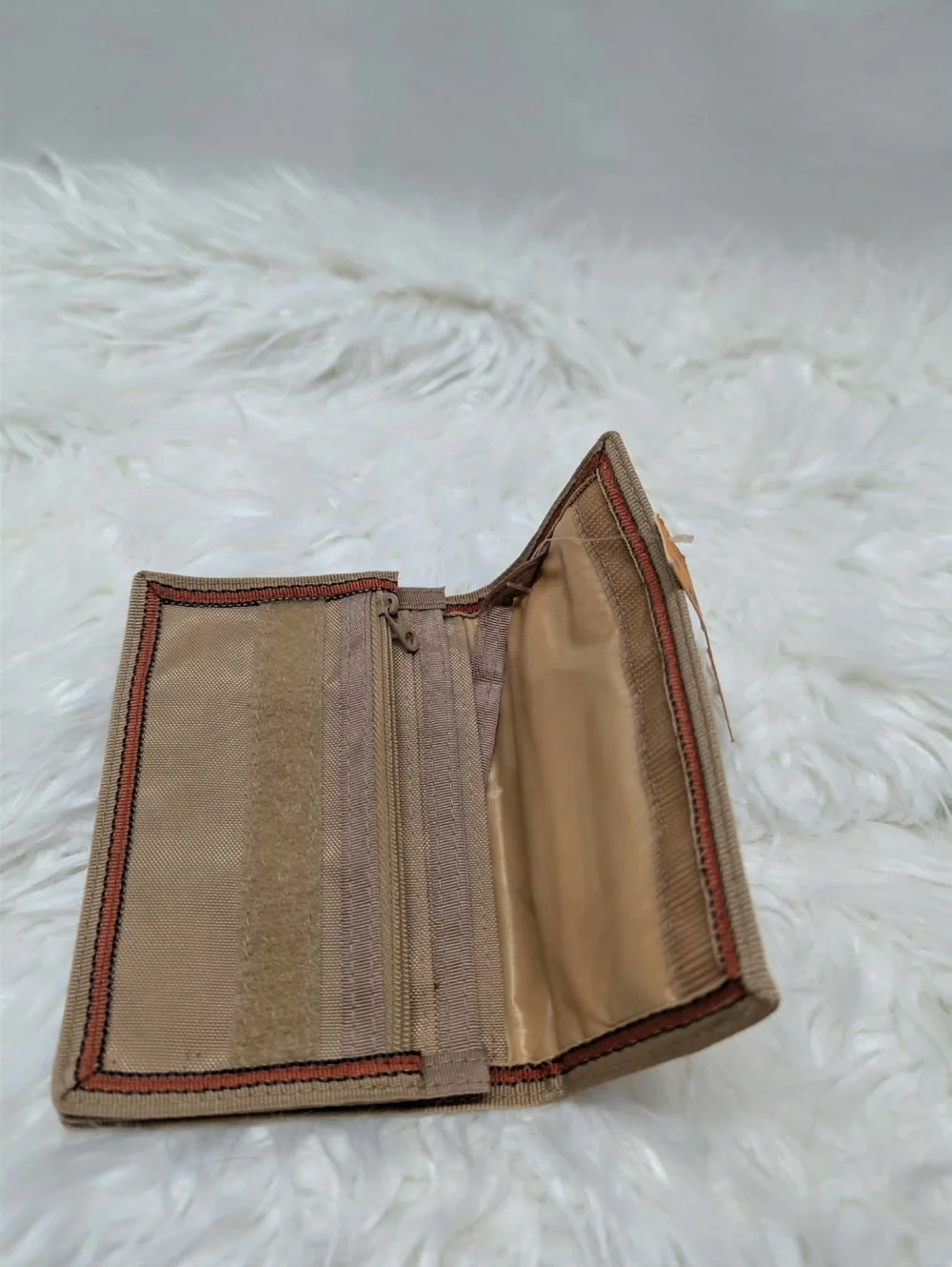 Nwt 70s 80s Rare Vintage Levi's Tan Bifold Wallet with ID Window